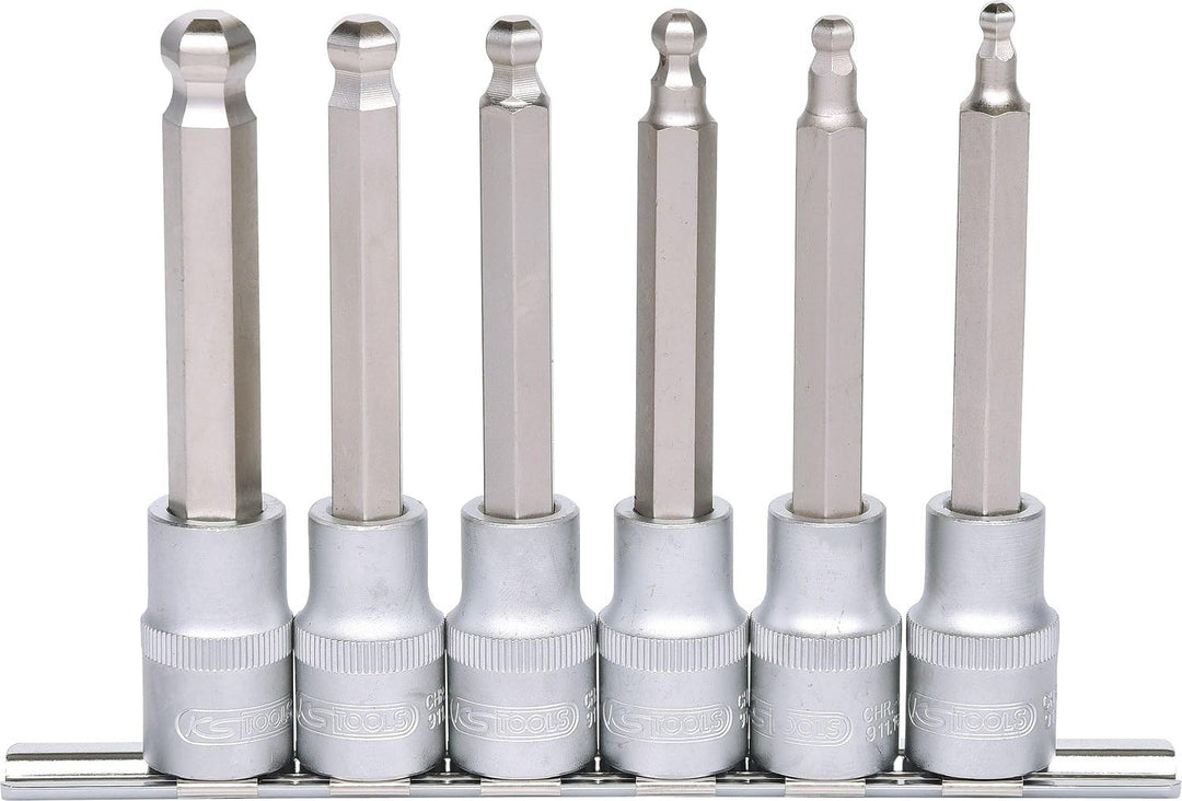 KS Tools 911.1650 1/2" Bit-Stecknuss-Satz Innensechskant, 6-tlg.