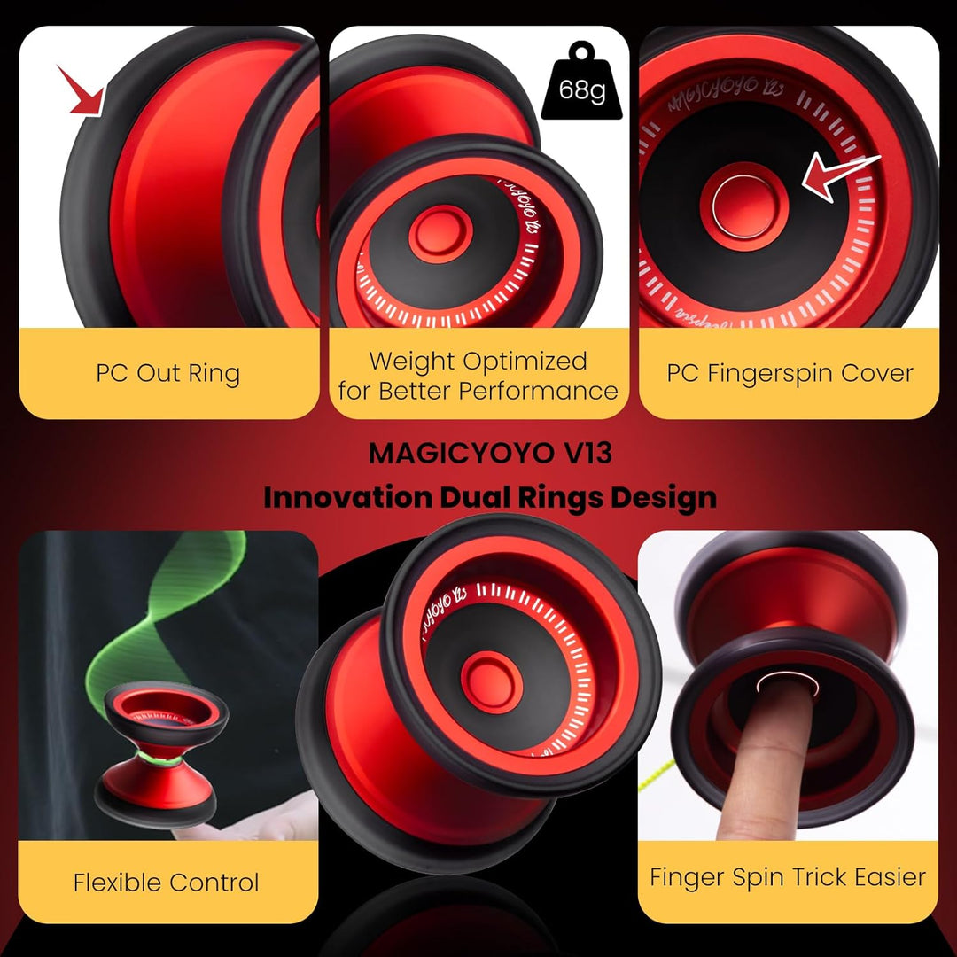 MAGICYOYO V13 Profi-JoJo - Responsives JoJo für Kinder & Unresponsives YoYo für Fortgeschrittene, La