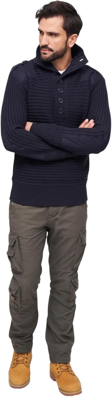 Brandit ÖSTER. Armee Alpin Pullover Army Pulli Winter Freizeit ARBEITSPULLOVER S Navy, S Navy
