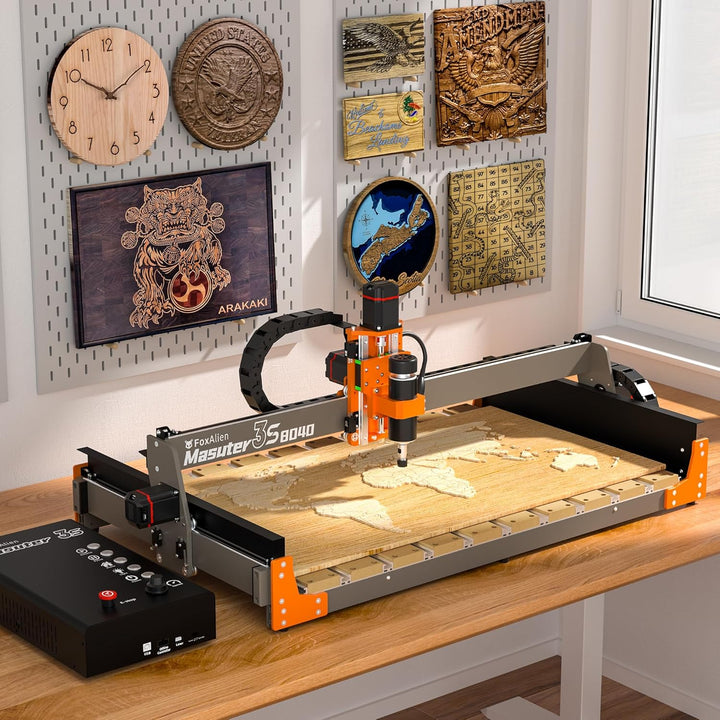 FoxAlien Masuter 3S 8040 Erweiterungsset mit verbessertem Hybrid-Spoilboard für X-Achse, kompatibel