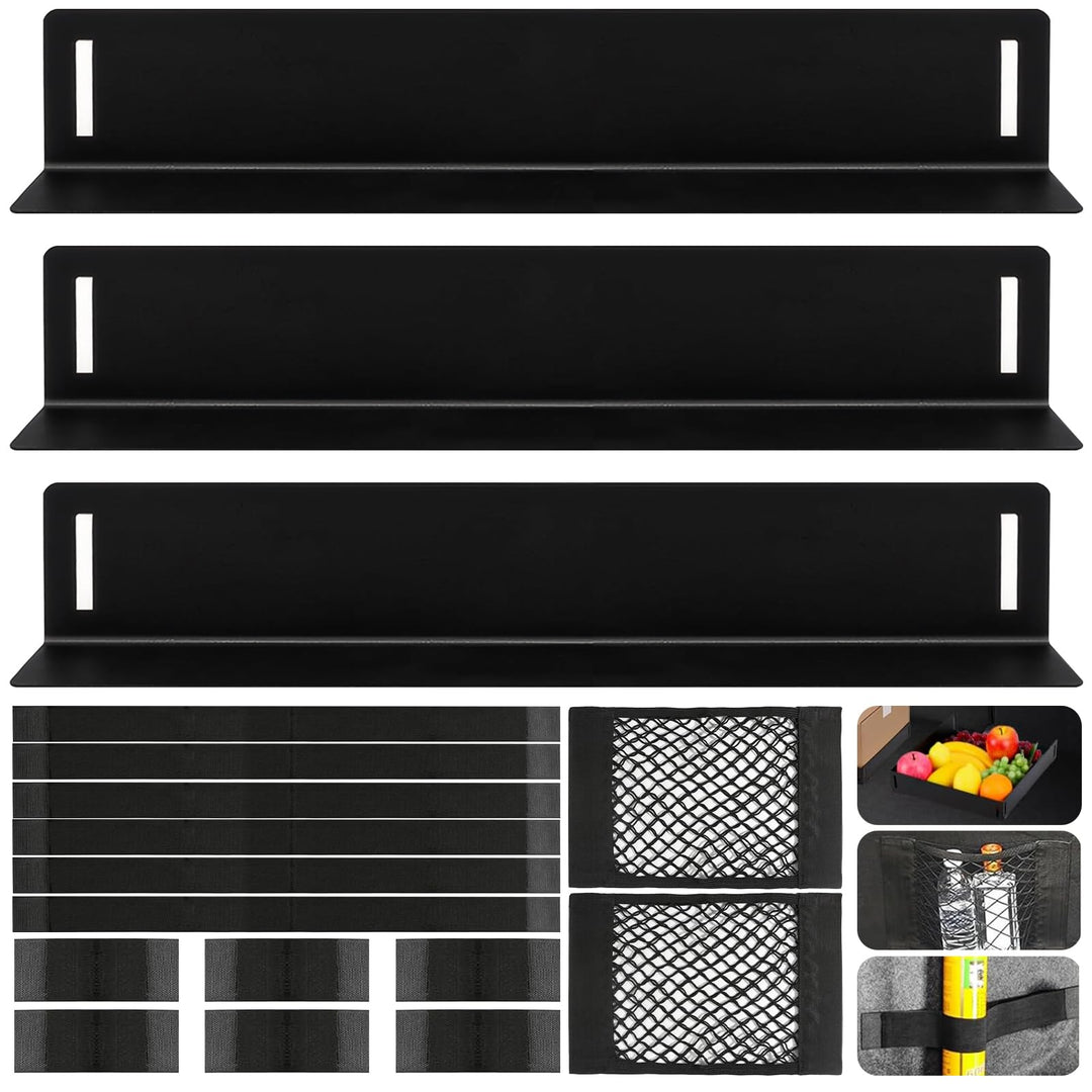 17 Stück Eisen Kofferraum Klett,Kofferraum Klett Fixierung,Auto Gepäckfixierung Kofferraum Organizer