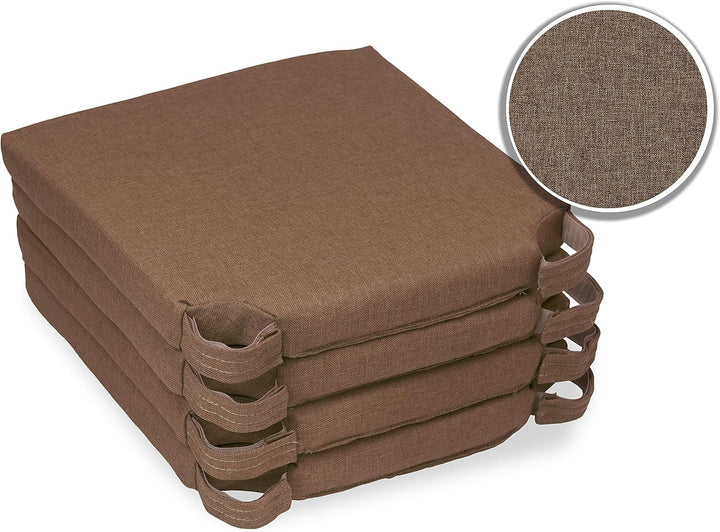 sunnypillow 4er Set Stuhlkissen mit Klettverschluss Polsterauflage Auflage für Stühle - Indoor/Outdo