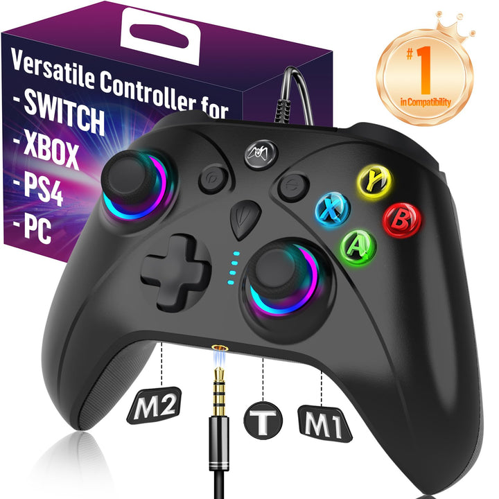 Kabelgebundener Xbox Controller für PC,Xbox Series X,S,One,PS4,Switch,Offiziell Alternativen,Gamepad