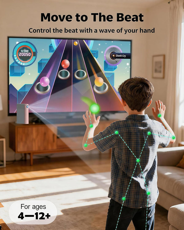 AR-Spielkonsole mit Bewegung für Kinder: Videospiel, Plug &amp; Play, Geschenk 3+, Rosa | Für aktive Spi