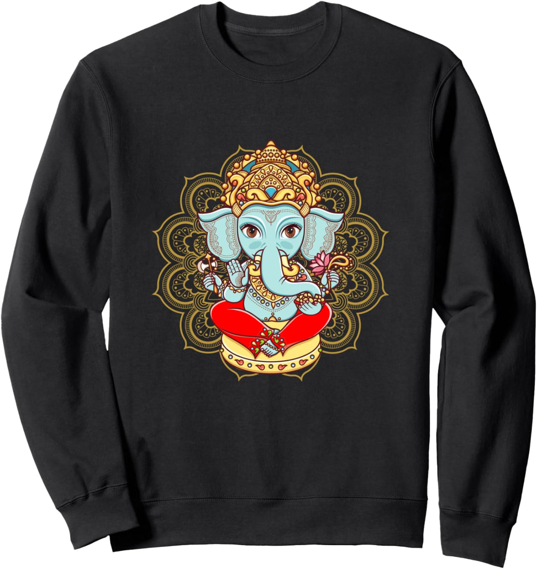 Ganesha Mandala | Indischer Hindu Gott Hinduismus Yoga Sweatshirt