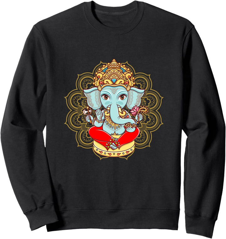 Ganesha Mandala | Indischer Hindu Gott Hinduismus Yoga Sweatshirt