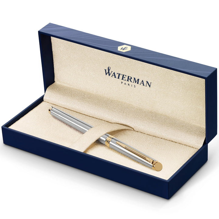 Waterman Hémisphère Füller | Edelstahl mit Zierteile aus 23 K Gold | Füllfederhalter mit feiner Fede