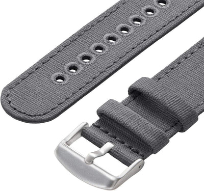 Archer Watch Straps - Canvas-Uhrenarmband für Apple Watch 38/40/41 mm Apple Watch Schiefergrau, Silb