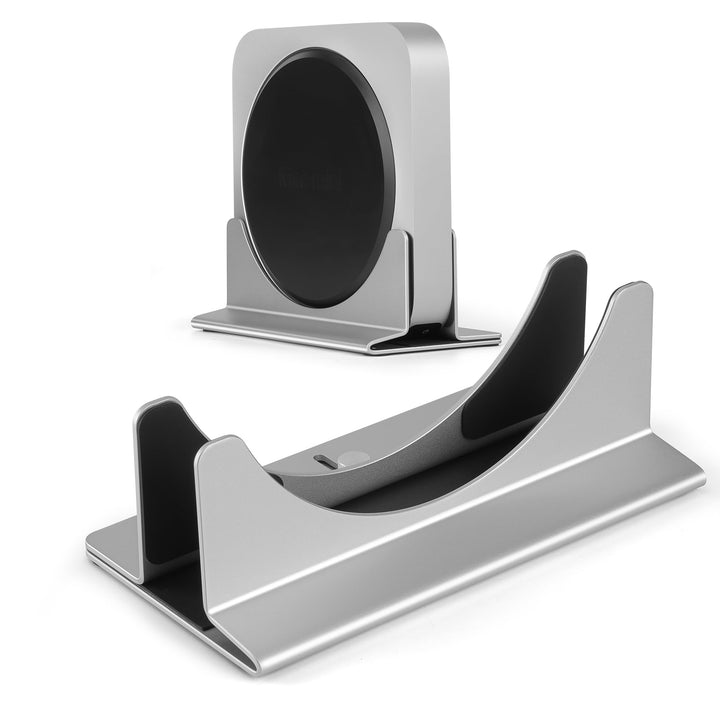 Psitek Mac Mini Ständer Aluminium Vertikaler Halterung Schreibtischhalterung, Kompatibel mit Laptop