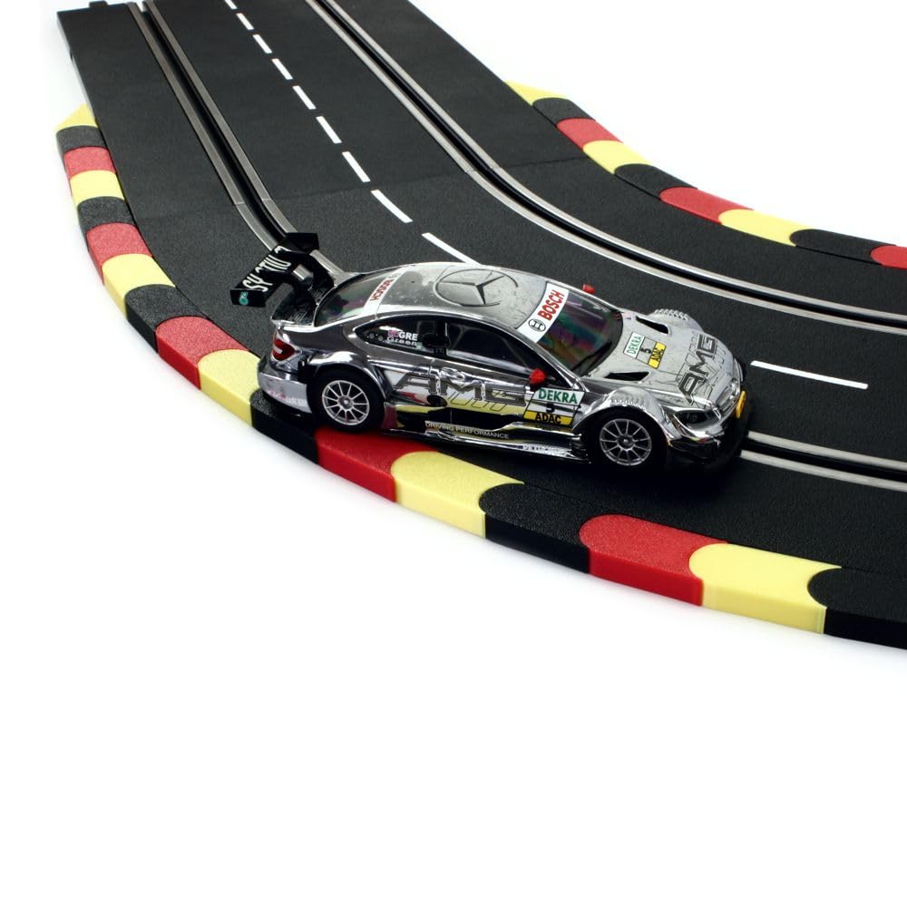 Overdrive-Racing Curbs für Carrera 124 132 EVO '2 Meter Schwarz-Rot-Gelb' Randstreifen Randsteine Sl