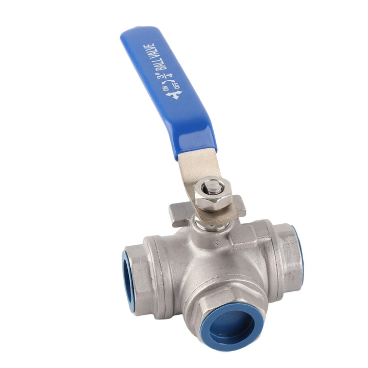 Edelstahl SUS304 Rohr Kugelhahn Drei-Wege T-Typ Innengewinde 3/4" DN20