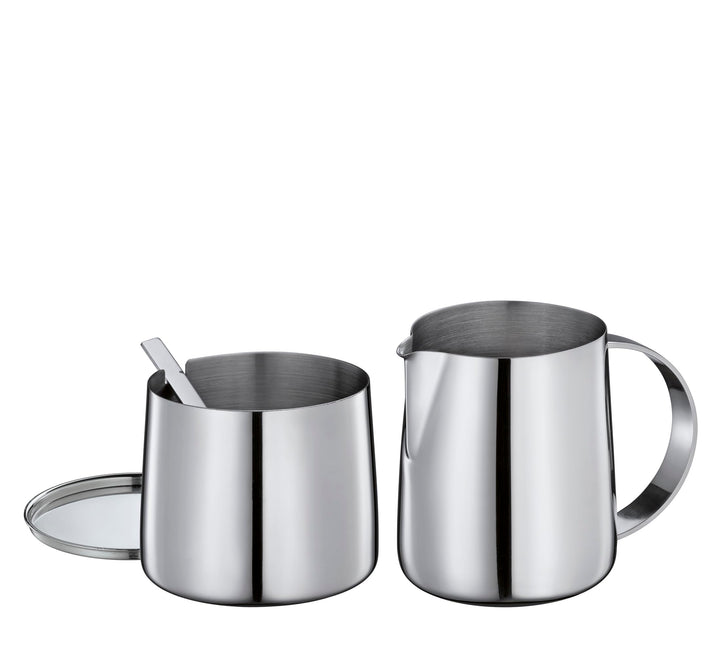 cilio Zuckerdose und Milchkännchen DELIZIA | Kaffeegeschirr-Set | Milchkanne und Behälter aus Edelst