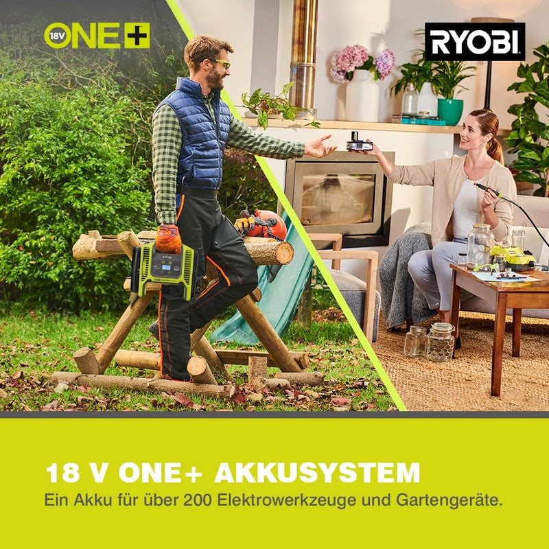 RYOBI 18 V ONE+ Akku-Multikompressor R18MI-0, Digital, max. Druck 10,3 bar, ohne Akku und Ladegerät,