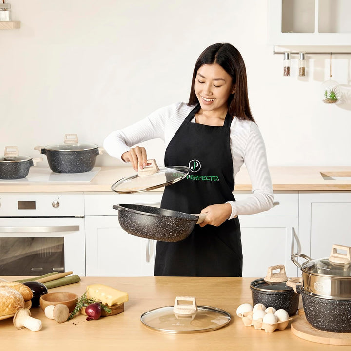 JUST PERFECTO Topfset und Pfannenset Induktion - Pfannenset mit deckel - Pots & Pans sets - töpfe un