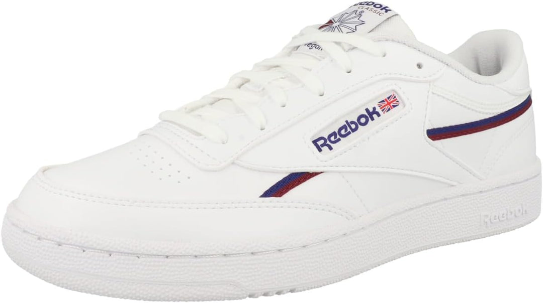 Reebok Herren Club C 85 Vegan Sneaker 36 EU Ftwr White Classic Cobalt Classic Burgundy, 36 EU Ftwr W