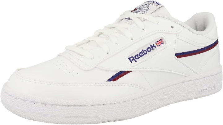 Reebok Herren Club C 85 Vegan Sneaker 36 EU Ftwr White Classic Cobalt Classic Burgundy, 36 EU Ftwr W