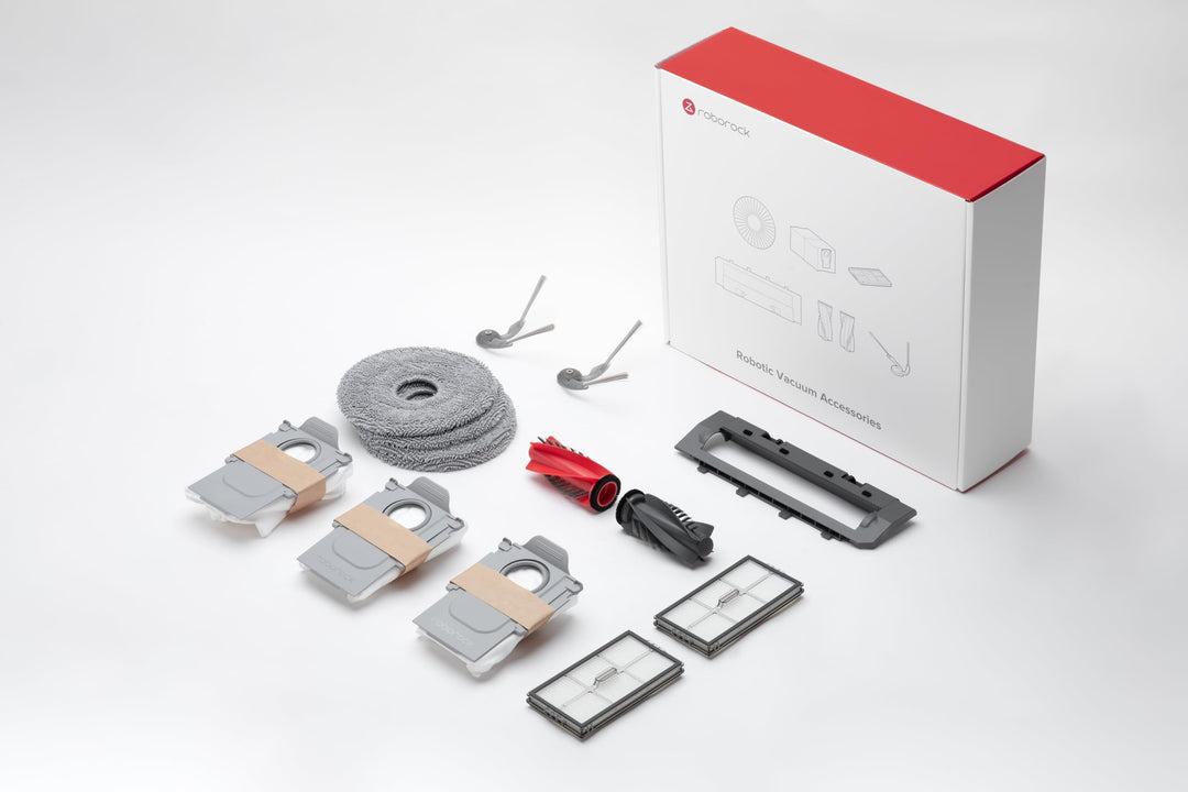 roborock Original-Zubehörset, inkl. 4 Rotierenden Wischmopps, 3 Staubbeuteln, 1 Hauptbürstenabdeckun