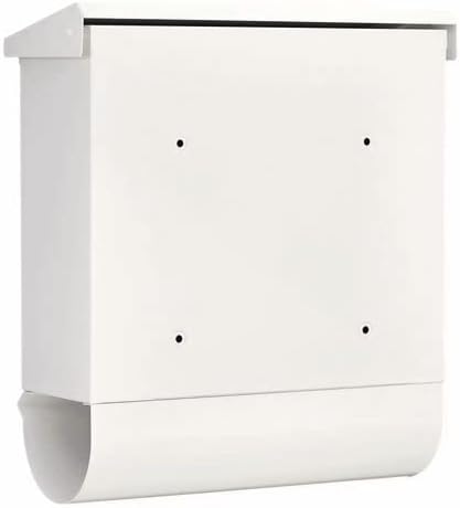 Burg Wächter 32670 Comfort-Set 91300 W Briefkasten Stahlblech Weiss Schlüsselschloss, Weiss, Integri