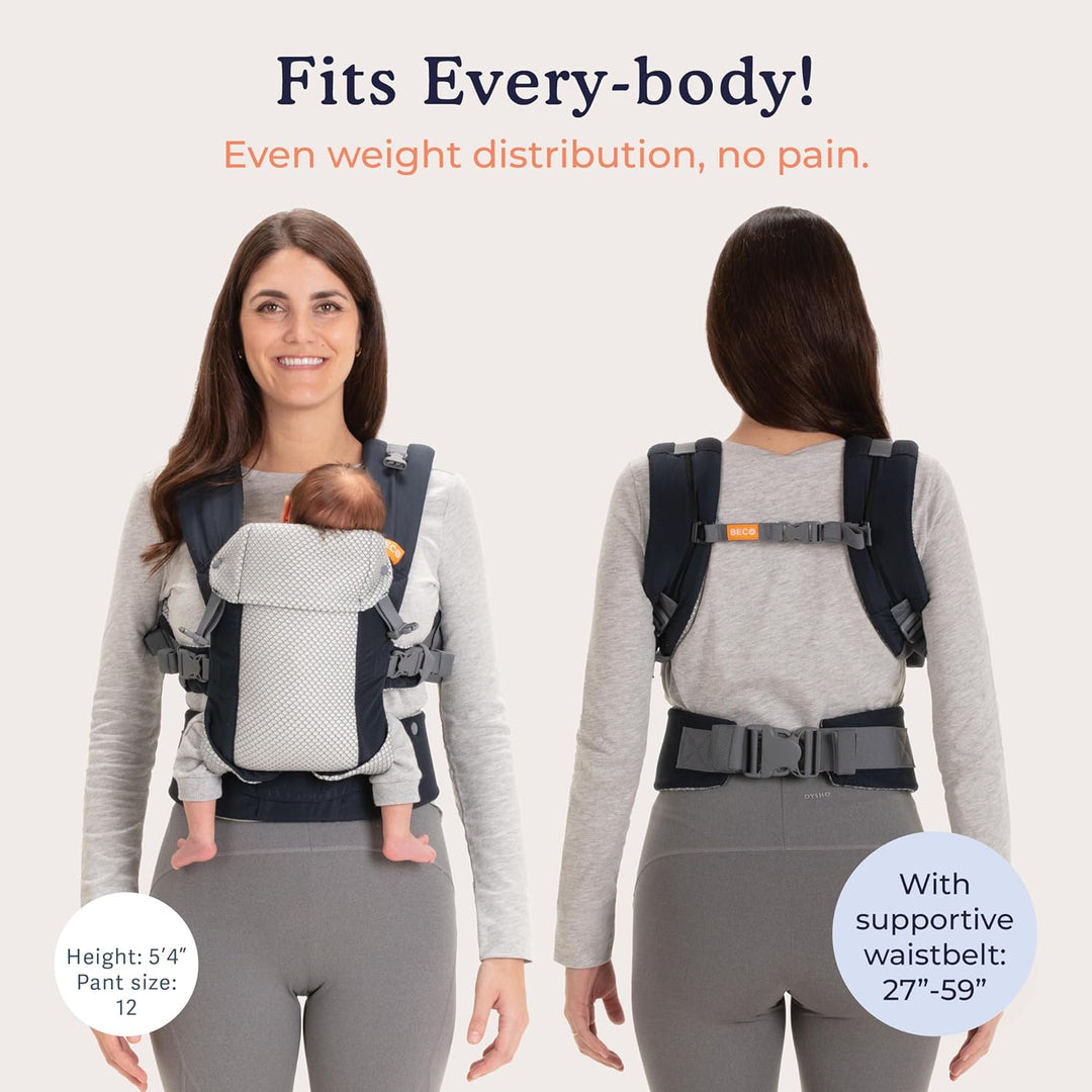 Beco Gemini Cool Babytrage Neugeborene ab Geburt bis Kleinkind - 4 Tragepositionen, Baby Trage, Baby