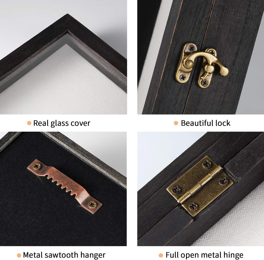 TJ.MOREE Blumen Grosse Schattenbox Vitrine Rahmen mit Glasfenstertür Bilderrahmen Hochzeitsstrauss E