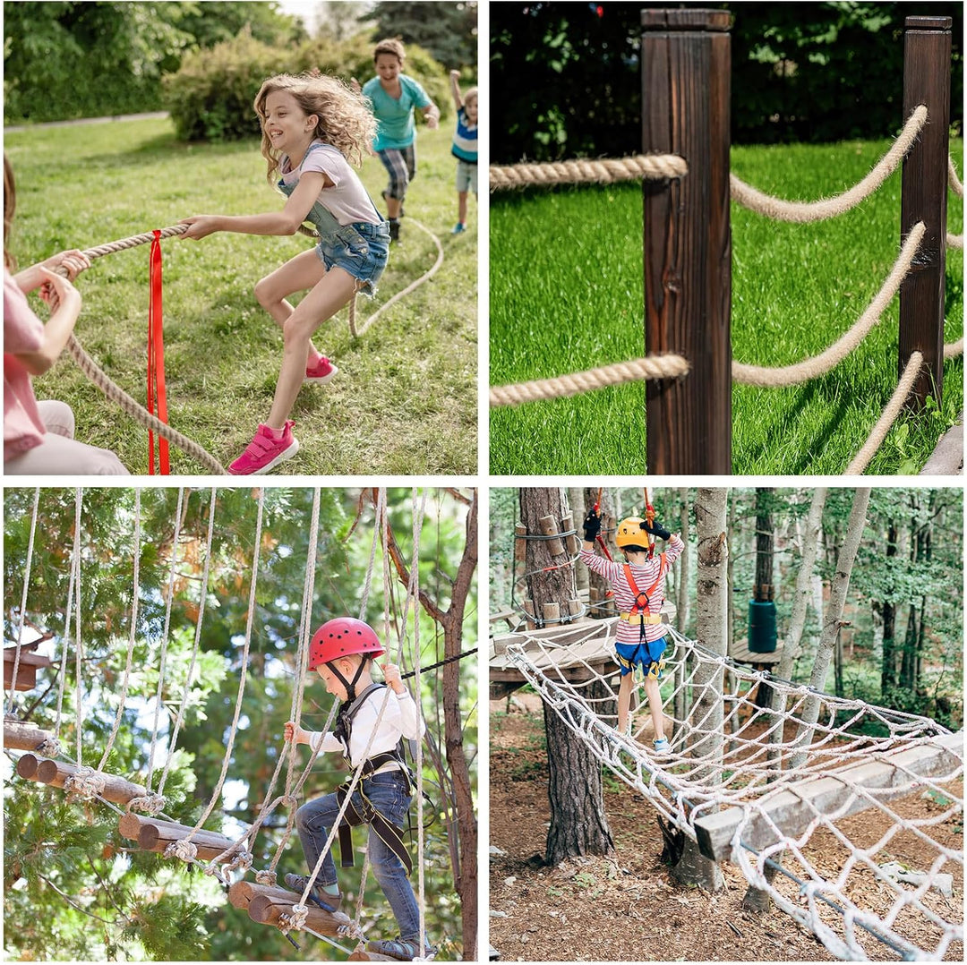NEBURORA 20FT langes Tauziehen-Seil für Kinder und Erwachsene Spiele im Freien Feldtag Familientreff