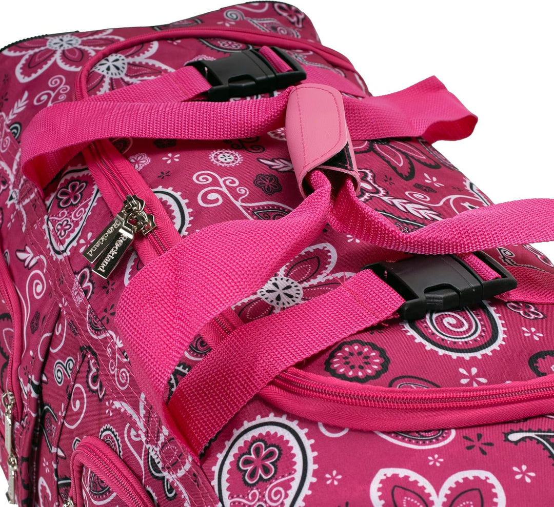 Rockland Seesack zum Rollen, Bandana Pink, 22-Inch, Reisetasche mit Rollen 22-Inch Bandana Pink, 22-