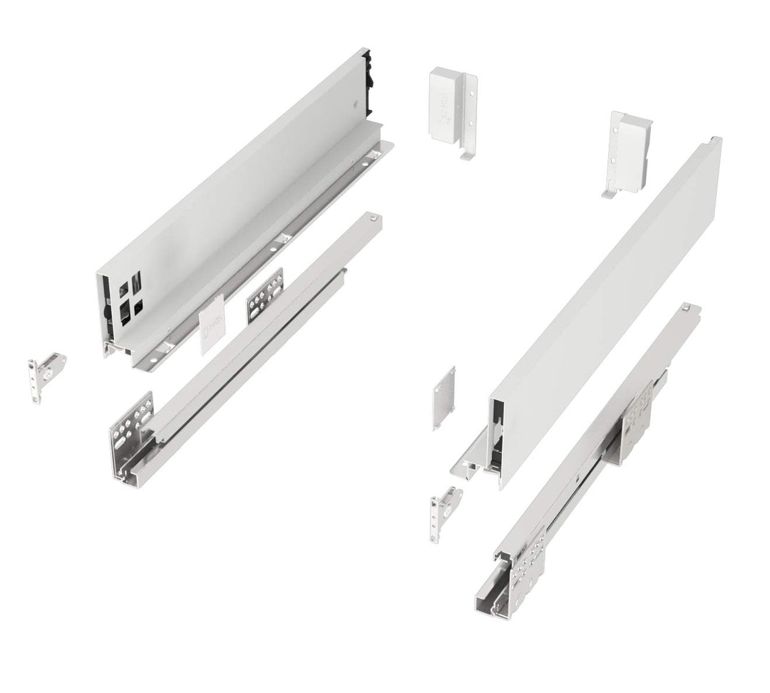 Schubkastensystem JUNKER-SLIM weiss Höhe: 84 mm Tiefe: 550 mm Soft-Close JUNKER-SLIM Tiefe 550 mm, J