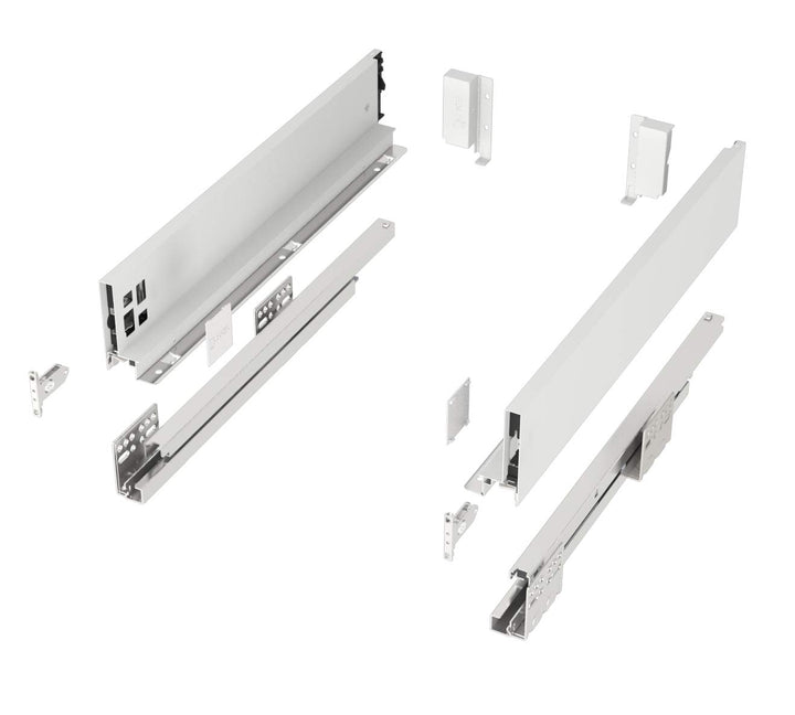 Schubkastensystem JUNKER-SLIM weiss Höhe: 84 mm Tiefe: 550 mm Soft-Close JUNKER-SLIM Tiefe 550 mm, J