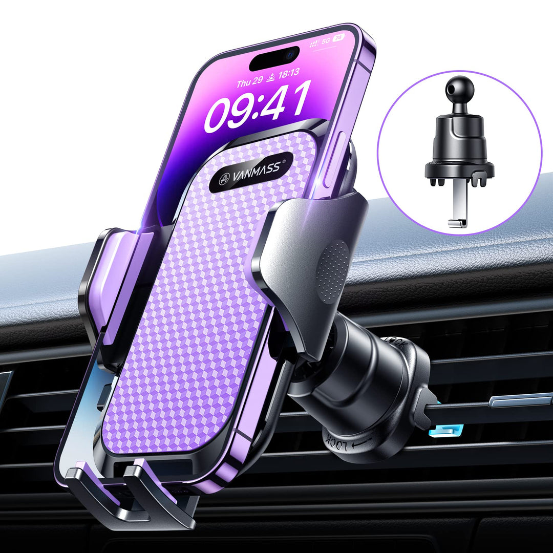 VANMASS Handyhalterung Auto 2025 Upgrade Patent Handyhalter Auto Lüftungshaken Bombenfest Handy Halt