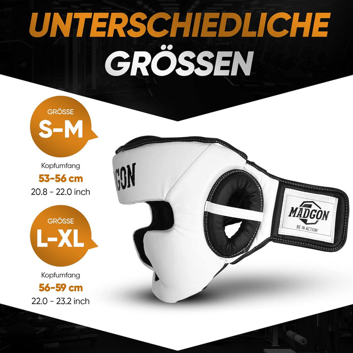 MADGON Kopfschutz mit hoher Schlagdämpfung. Gesichtsschutz mit Perfekter Sicht und geringer Schweiss