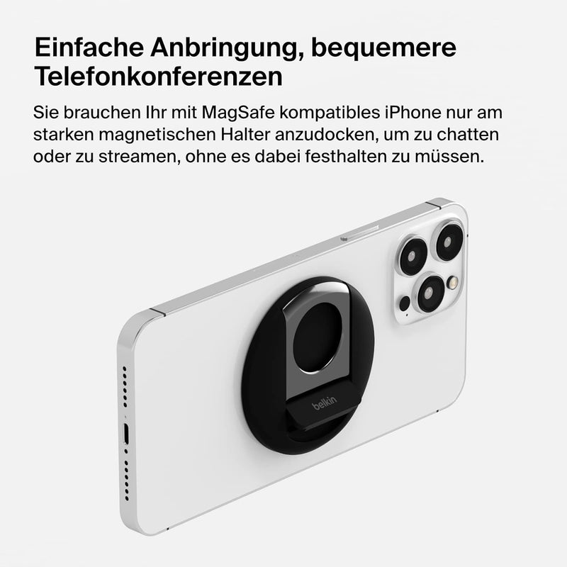 Belkin iPhone-Halter mit MagSafe für Mac-Notebooks; einfache magnetische Befestigung zur Verwendung