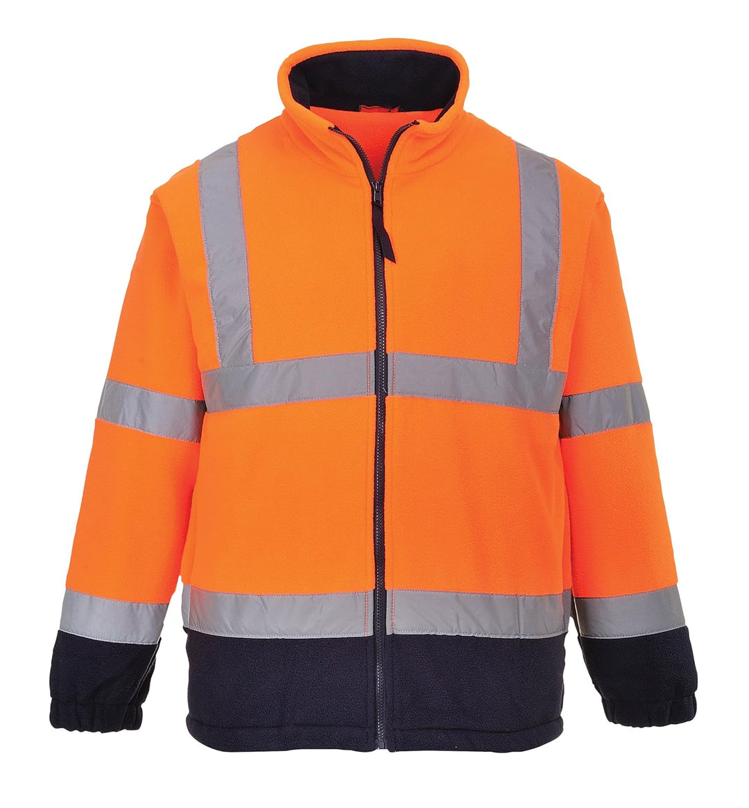 PORTWEST Fleemit Anti-Pilling-Ausrüstung, 300 g, 100% Polyester, 1 Stück, L, Orange/Navy, F301ONRL L