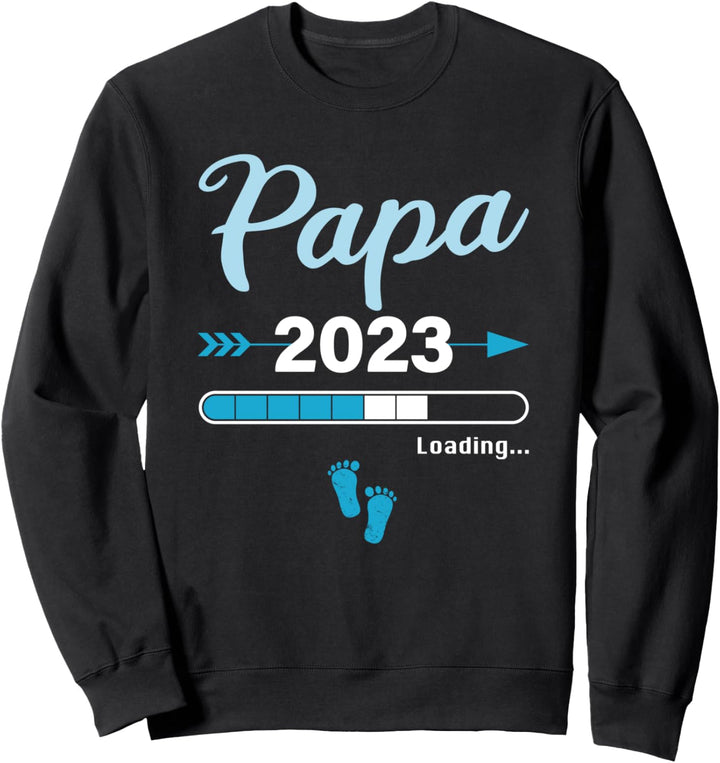 Papa Loading 2023 Werdender Papa Baby Geburt Daddy to Be Sweatshirt