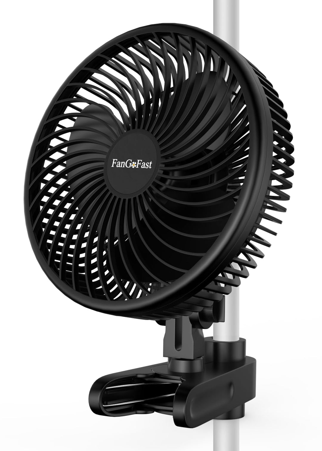 FanGoFast Grow Ventilator mit Clip EC-Motor, 10 Geschwindigkeitsstufen, Grow Clip-Ventilator Klemmba