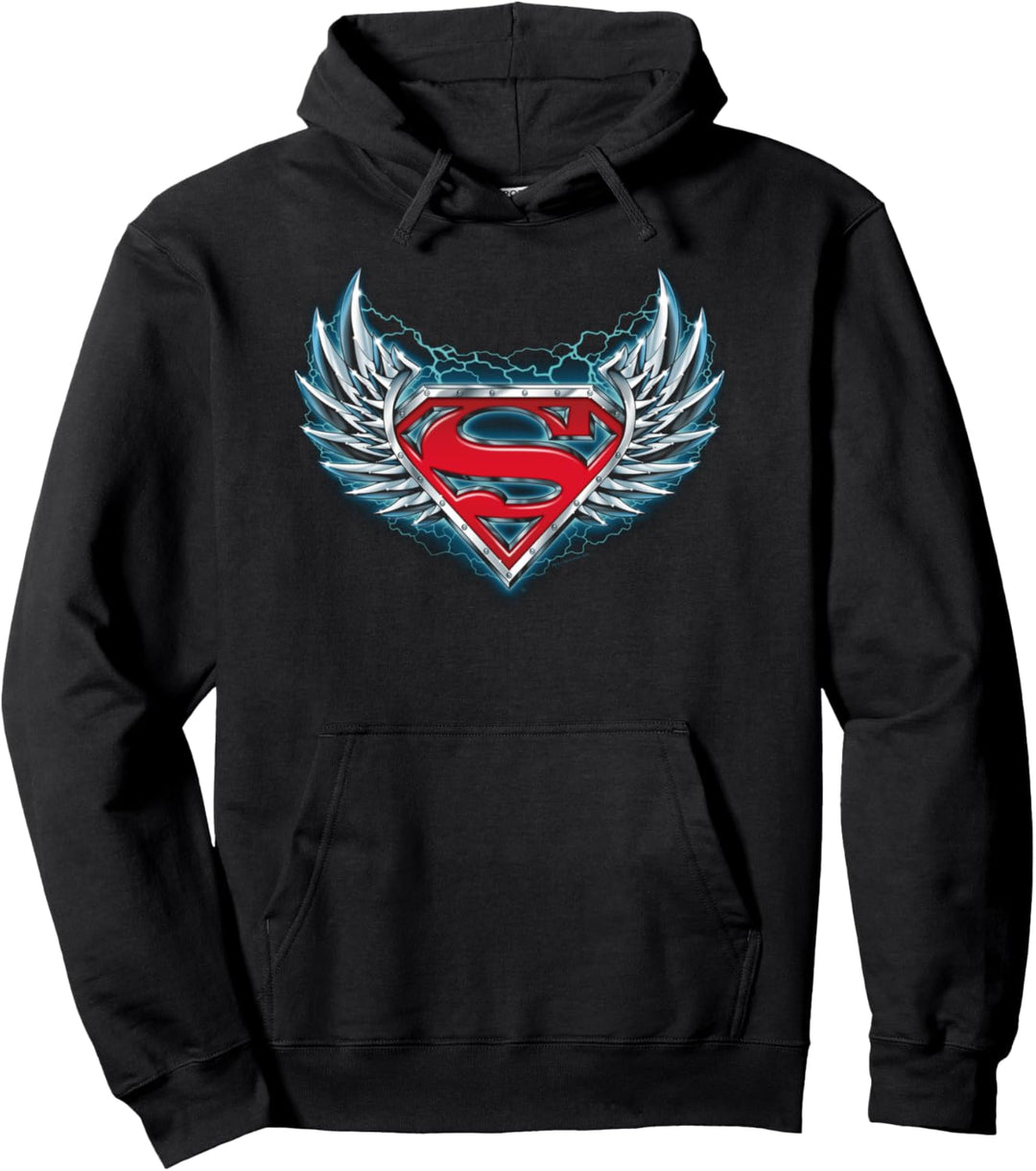 Superman Steel Wings Logo Pullover Hoodie