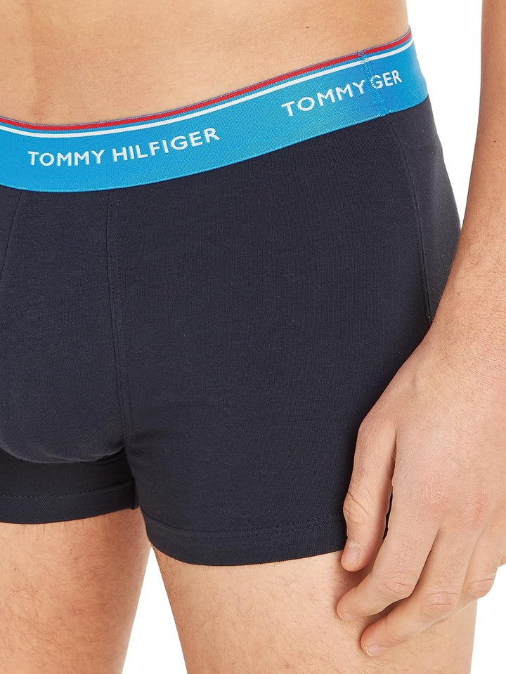 Tommy Hilfiger Herren 3er Pack Boxershorts Trunks Unterwäsche L Rosa (Cer Aqua/Deep Indigo/Dockside