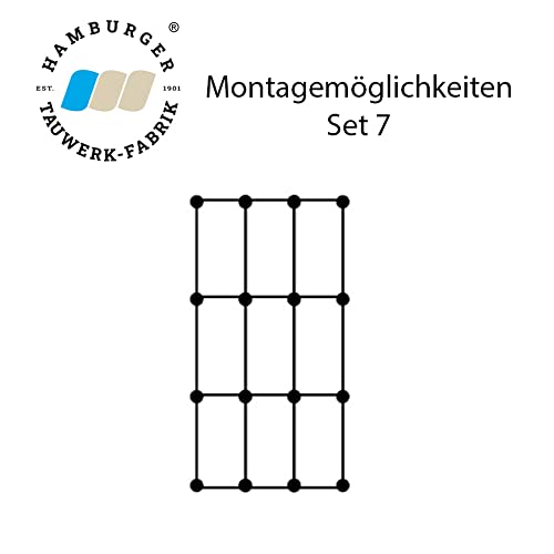 Rankhilfe/Ranksystem ''M'' aus Edelstahl - Wandabstand 50mm (Set 7) mit 16 Wandhaltern und 30m Draht