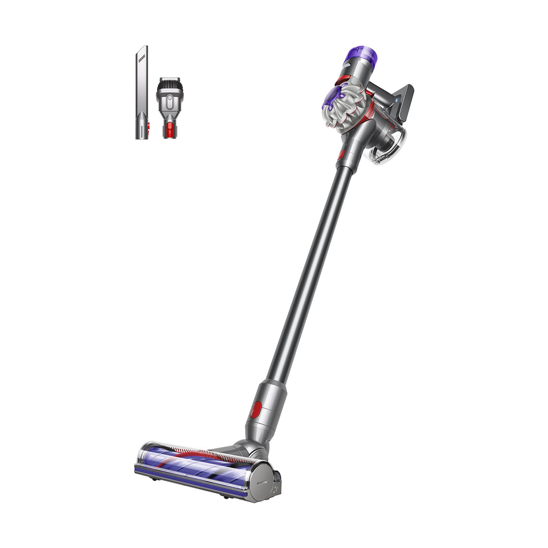 Dyson V8 Advanced Kabelloser Staubsauger, 130 AW, bis zu 40 Min Laufzeit, Motorbar mit Haarentwirrun