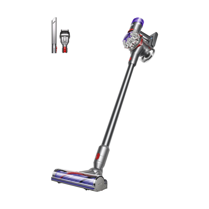 Dyson V8 Advanced Kabelloser Staubsauger, 130 AW, bis zu 40 Min Laufzeit, Motorbar mit Haarentwirrun