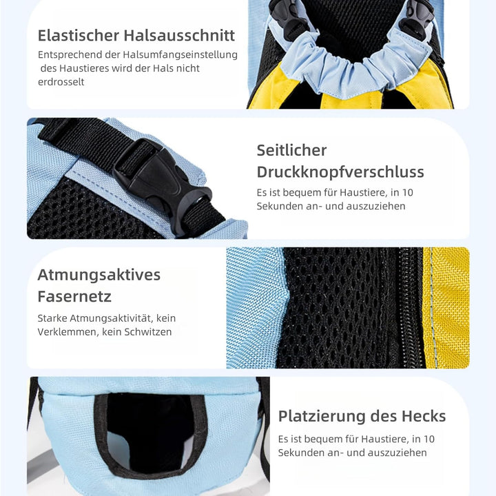 Hunde- und Katzenrucksack，leichtgewichtiger Hunde-Rucksack，tragbare Katzentasche，Outdoor-Haustier-Ru