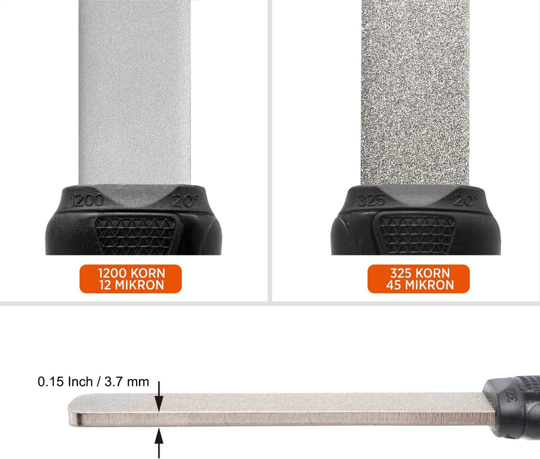 SHARPAL 121N Diamant-Schleifstein mit doppelter Körnung zum Schärfen von Messern Jagd Outdoor Messer