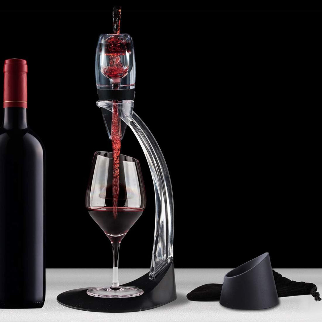 Weinbelüfter Rotwein Dekanter Set, Weinausgiesser Belüfter mit Ständer Weindekanter by US Sense (Dek