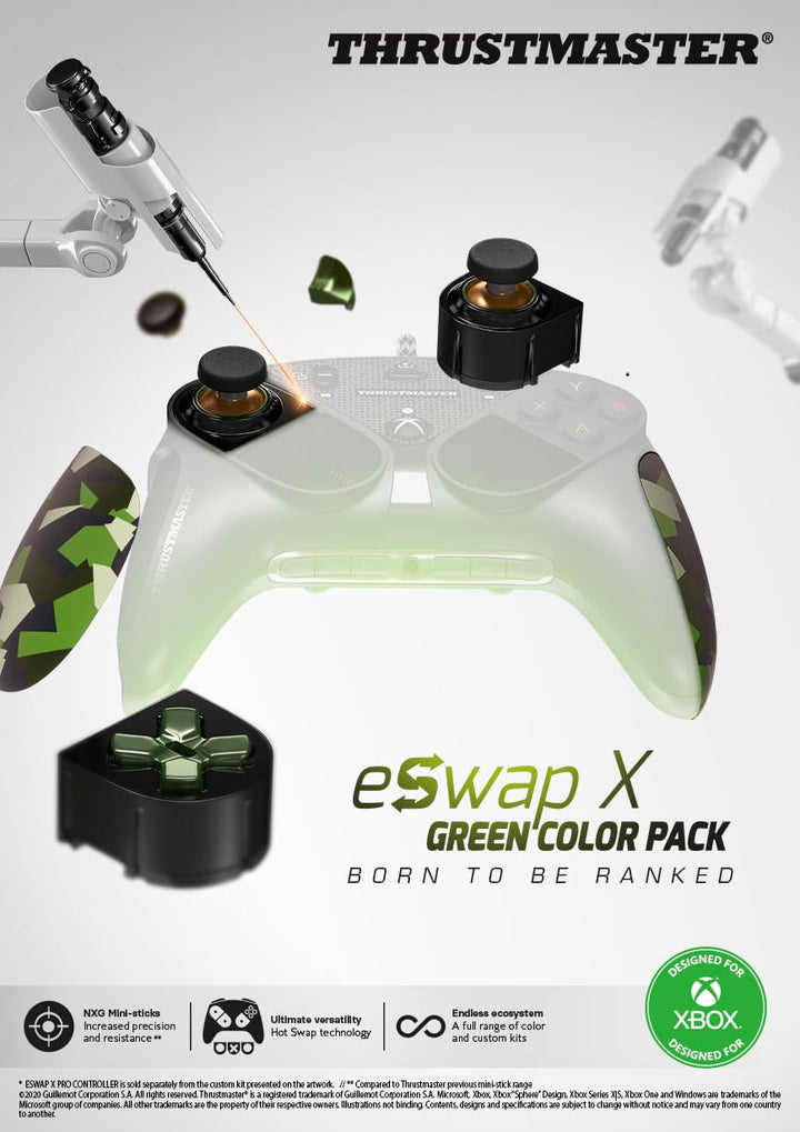 Thrustmaster ESWAP X Green Color Pack - Anpassbares Gamepad-Modul-Paket für Xbox Series X|S, Xbox On