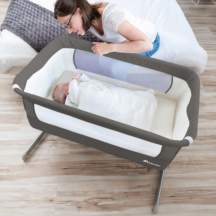 Bebeconfort Beistellbett Calidoo, höhenverstellbares Babybett, gemütlich und weich gepolstert, das B