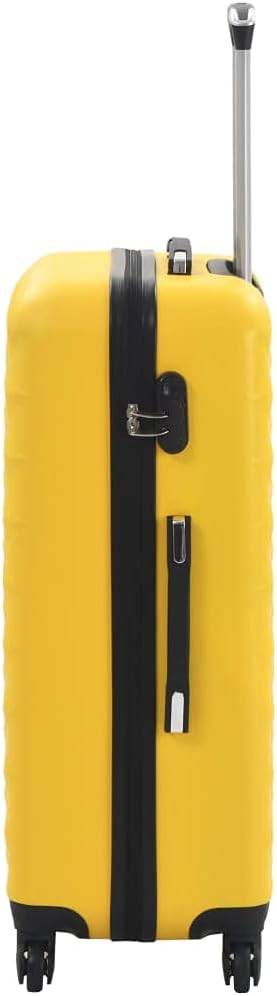 vidaXL Hartschalen Trolley Set Kofferset Hartschalenkoffer Reisekoffer 3Stk. ABS Gelb, Gelb