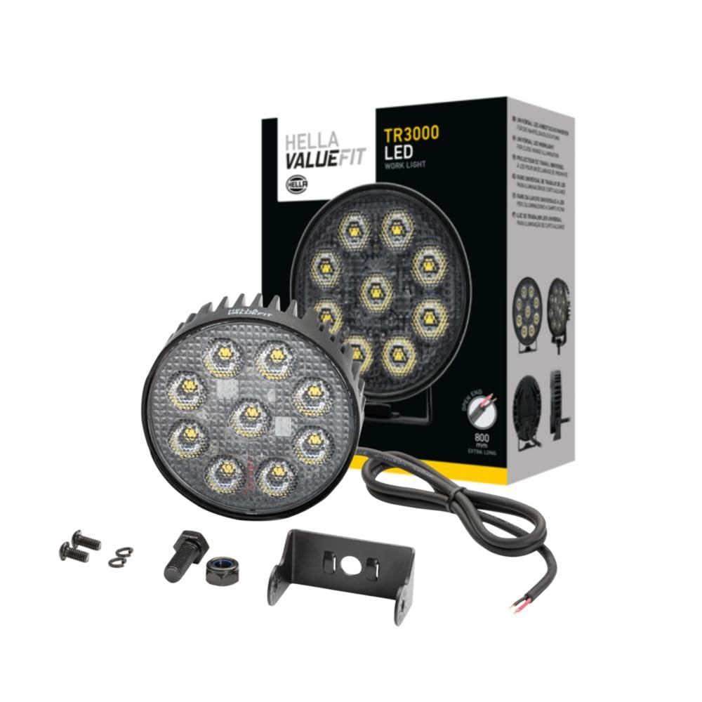 HELLA - LED-Arbeitsscheinwerfer - Valuefit TR3000 - 12/24V - 3000lm - Anbau/geschraubt - schwenkbare