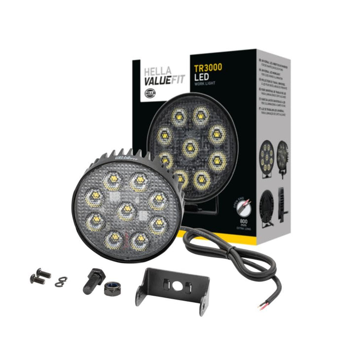 HELLA - LED-Arbeitsscheinwerfer - Valuefit TR3000 - 12/24V - 3000lm - Anbau/geschraubt - schwenkbare