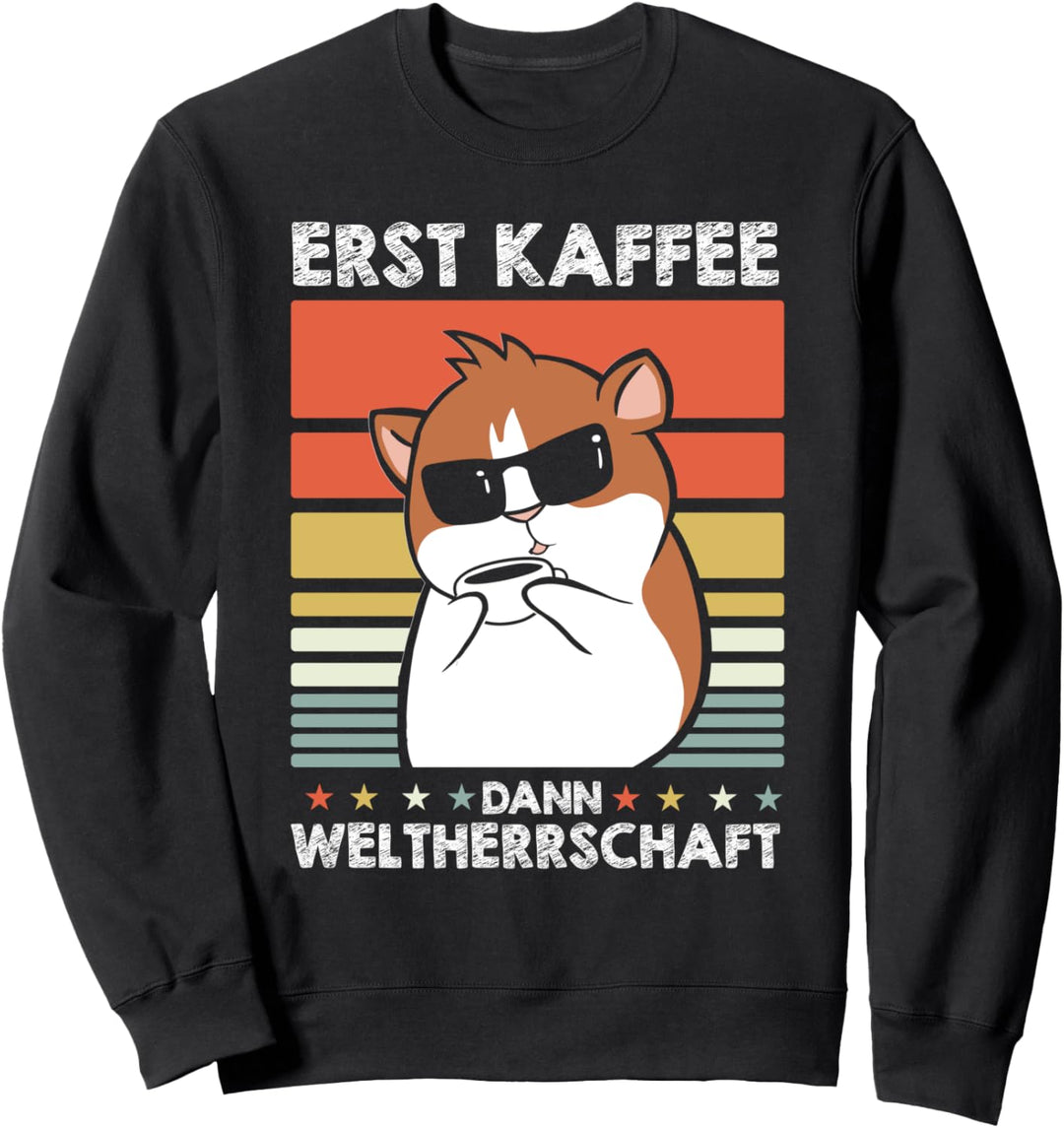 Retro Meerschweinchen Kaffee Sonnenbrille - Meerschwein Sweatshirt