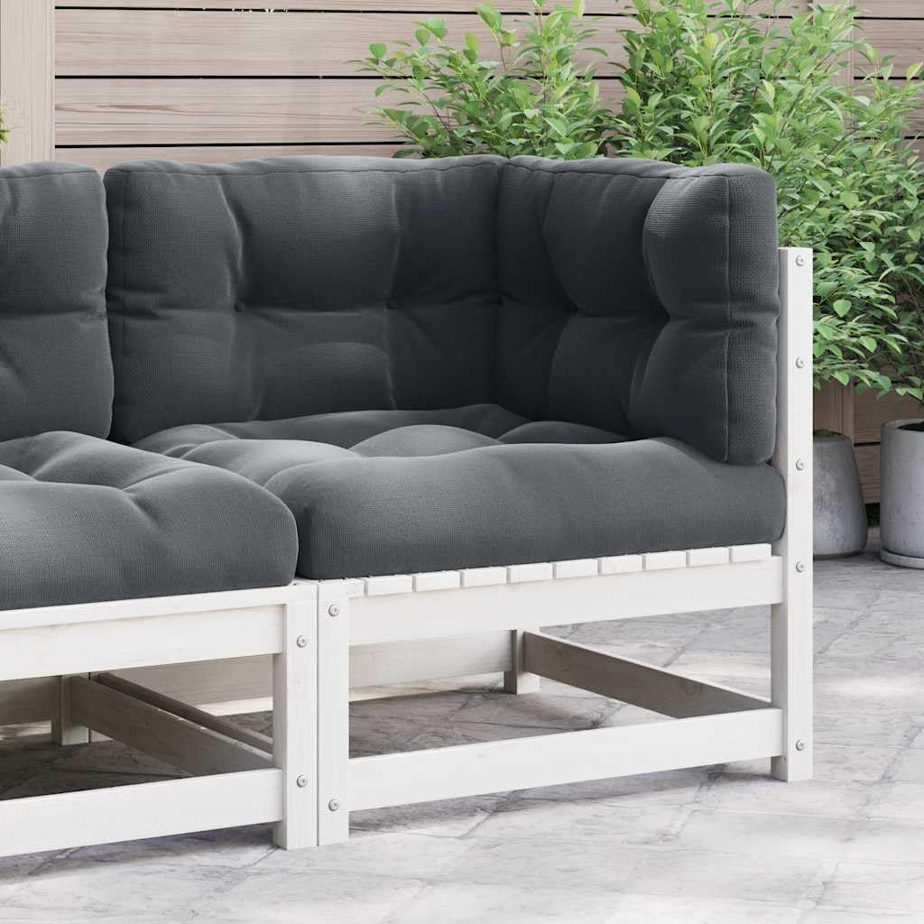 vidaXL Garten Ecksofa mit Kissen, Modular Gartenmöbel, Sofa Lounge Sessel für Garten Terrasse Balkon