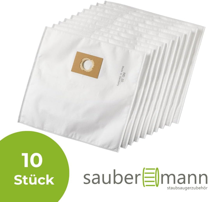 10x Premium Staubsaugerbeutel aus Vlies geeignet für Parkside - PNTS 1300 / PNTS 1400 / PNTS 1500 -